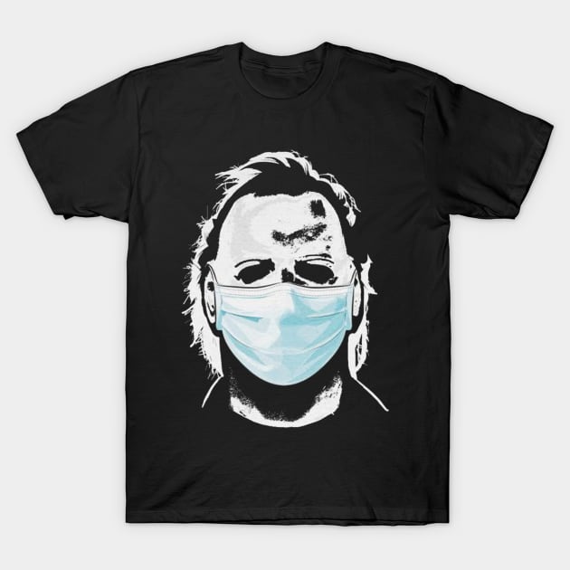 Face Mask Horror T-Shirt by akkadesigns